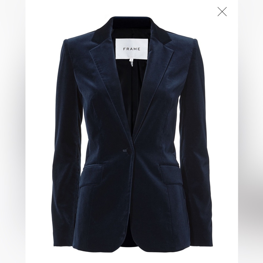 Frame Blue Velvet Blazer, NWT